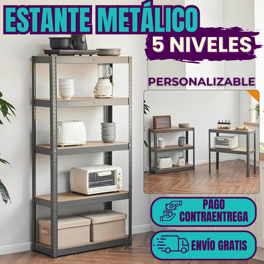 ESTANTE METÁLICO MODULAR 5 NIVELES